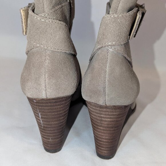 Sole Society | Knee High Suede Leather Boots "Paloma" Gray Beige	| Size 7M - Picture 11 of 16